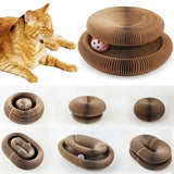 🎁2024 New Year Hot Sale🎁🔥Foldable Magic Cat Scratching Board Toy with a Bell Ball