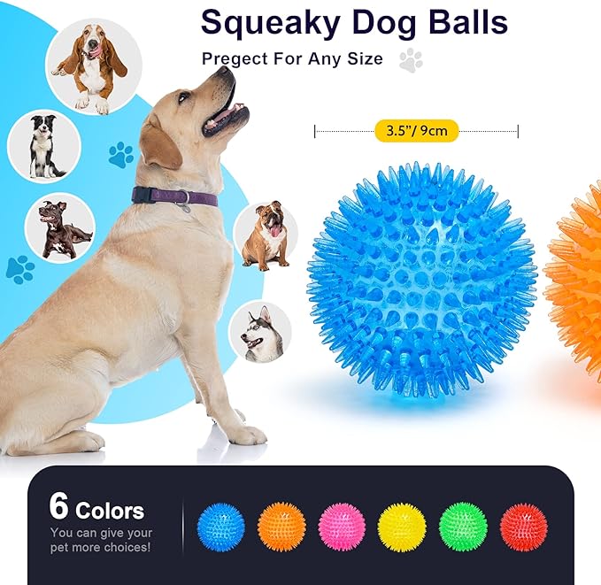 Squeaky Dog Toy Balls